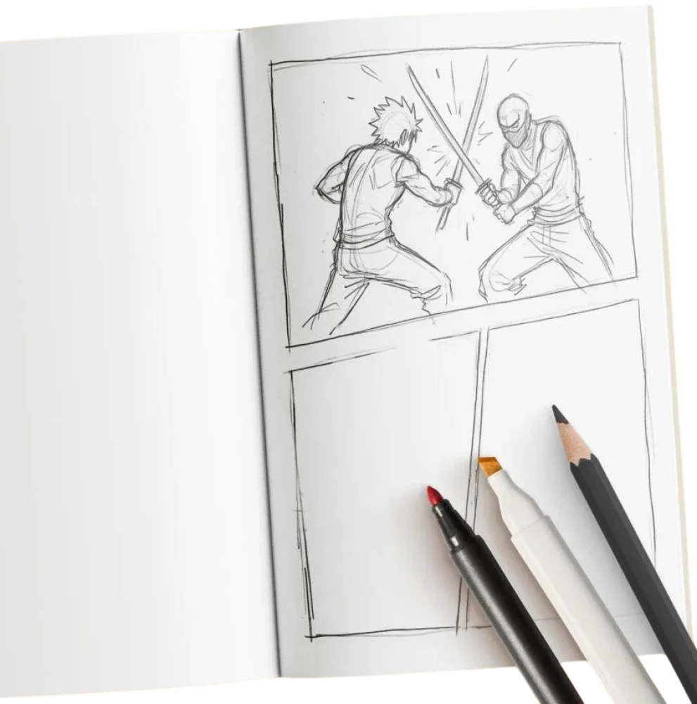 Manga Drawing Sketchbook. Create Your Story