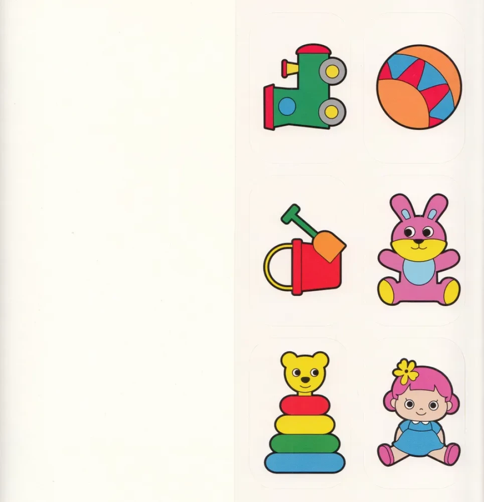 First Coloring Book with Stickers. Toys