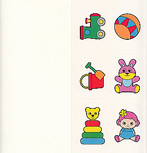 First Coloring Book with Stickers. Toys