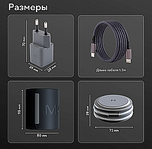 Stacja ładująca 3 w 1 Magssory Signature Disc Pro dla Apple Qi2 Midnight