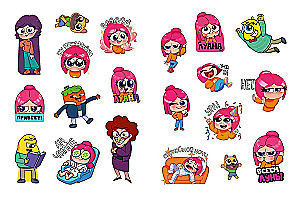 Luana. Colorful Madness. Coloring Book with Stickers