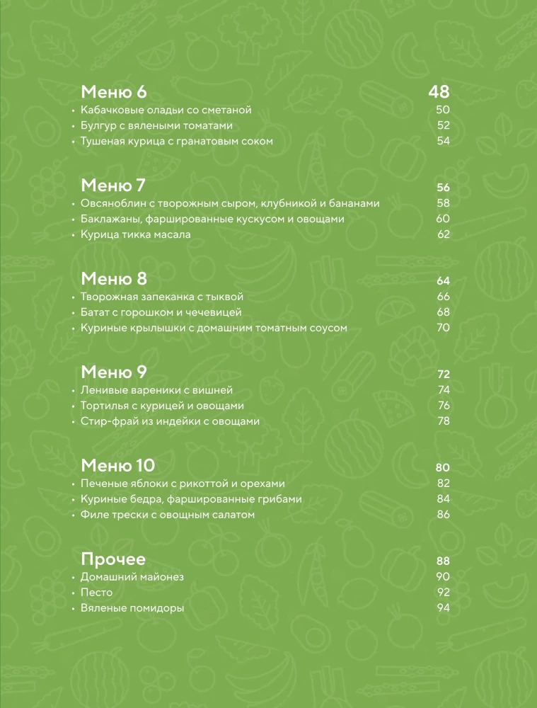 PP Menü für die Woche. Über 30 Rezepte