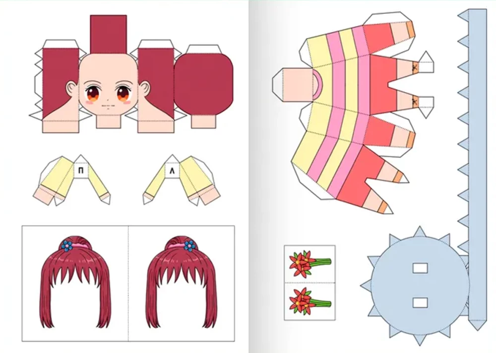 Anime. Paper Figures