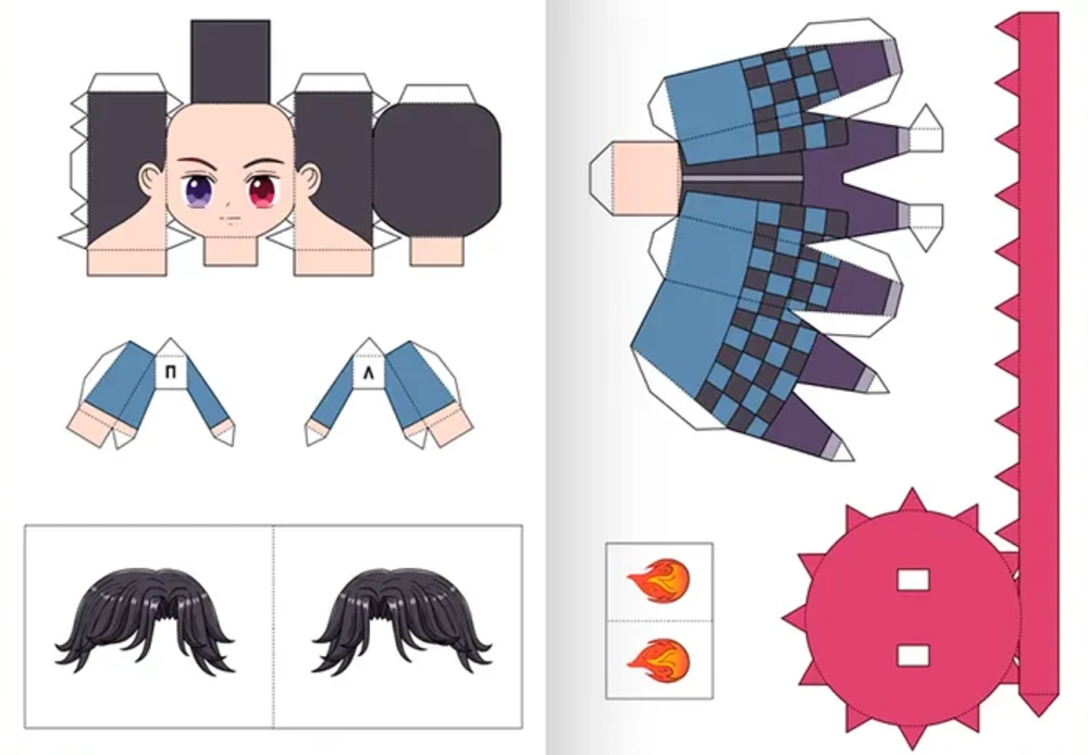Anime. Paper Figures