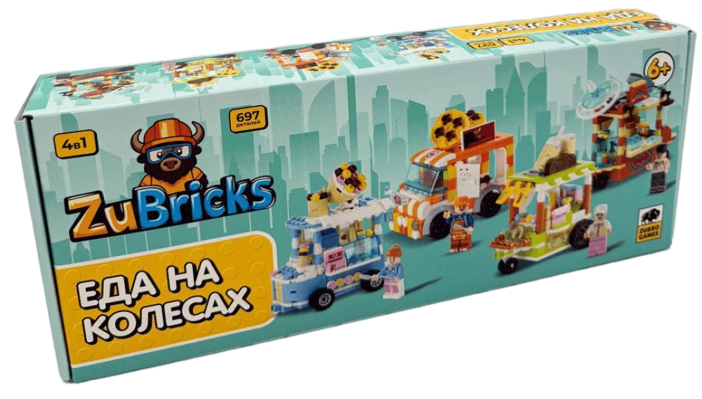 Modular Constructor - ZuBricks. Food on Wheels, 697 Pieces
