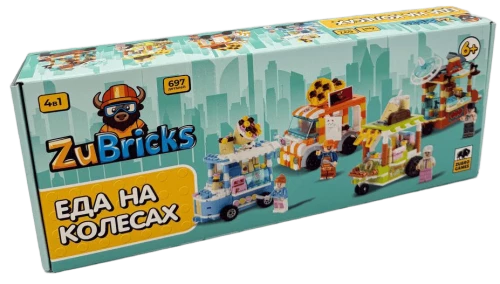 Modulārais konstruktors - ZuBricks. Ēdiens uz riteņiem, 697 detaļas