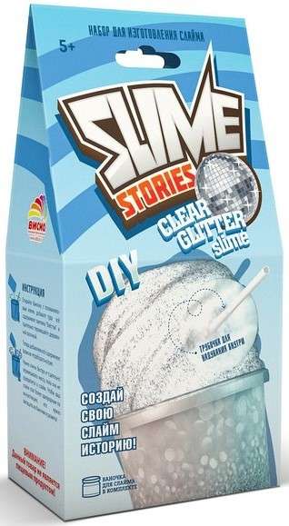Young Chemist: Slime Stories. Clear glitter