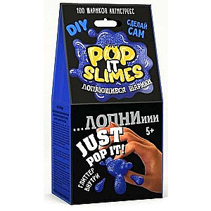 Młody chemik: Pop it slimes. Pękające kulki (niebieski)