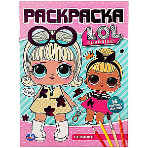 Coloring Book with Stickers Lol