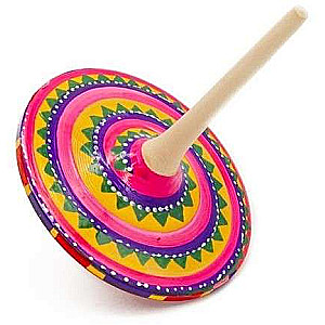 Spinning Top with Glitter Spiral (Small)