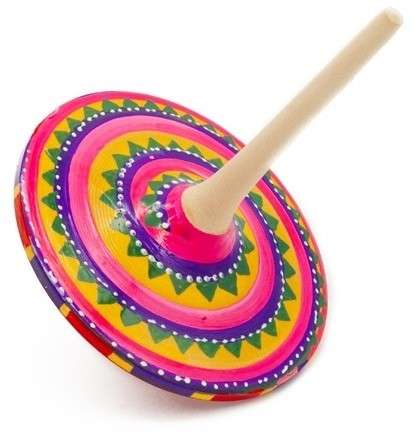 Spinning Top with Glitter Spiral (Small)