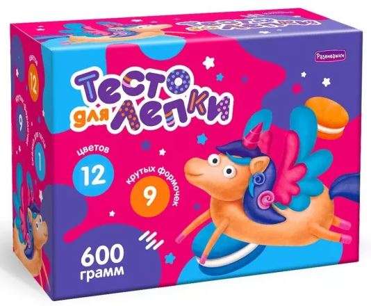 Modeling Dough. 12 Colors, 9 Shapes