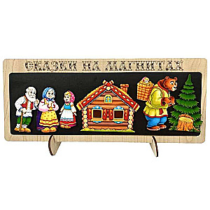 Bajki na magnesach - Masza i Niedźwiedź (drewno)