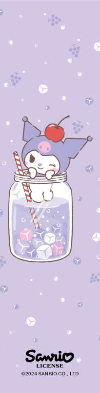 Bookmark with rubber band. Kuromi (cocktail)