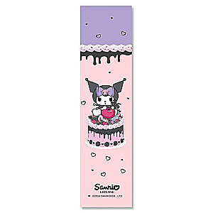 Bookmark with rubber band. Kuromi (cake)