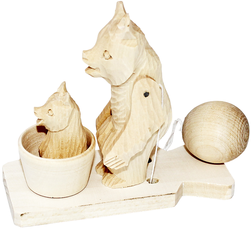 The Bogorodskaya Toy: The Bear Is Washing the Bear Cub