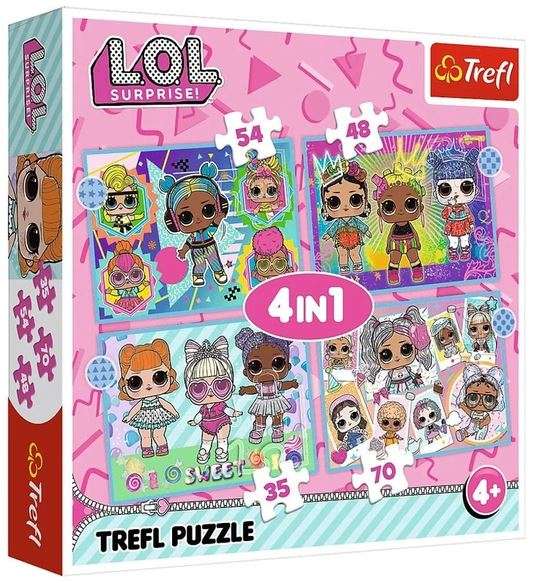 Puzzle 4w1 Trefl: LOL Surprise!