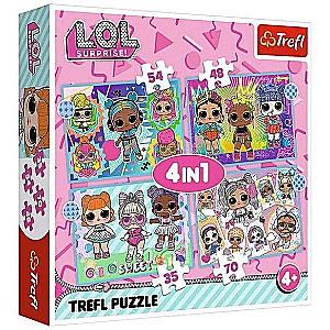 Puzzle 4in1 Trefl: LOL Surprise!
