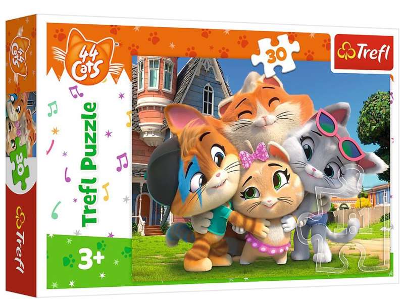 Puzzle 30 Trefl: Rainbow 44 cats