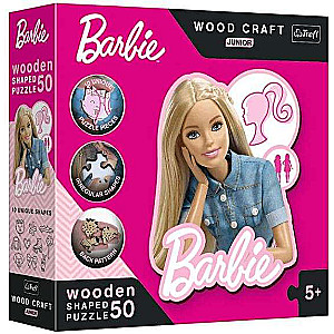 Puzzle 50 Wood Craft Junior Trefl: Beautiful Barbie