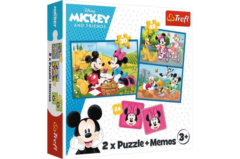 Puzzle 2w1 + Memos Trefl: Poznaj postacie Disneya