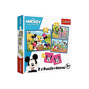 Puzzle 2in1 + Memos Trefl: Meet the Disney characters