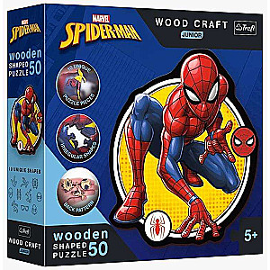 Puzzle 50 Wood Craft Junior Trefl: Spiderman Power