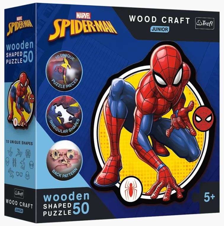 Puzzle 50 Wood Craft Junior Trefl: Spiderman Power