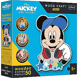 Puzzle 50 Wood Craft Junior Trefl: In Mickey's world