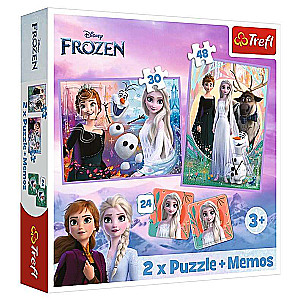 Puzzle 2in1 + Memos Trefl: Disney Frozen 2