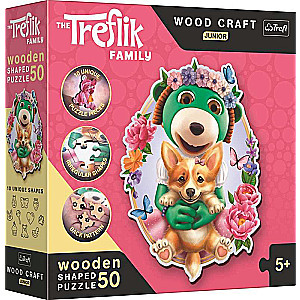 Puzzle 50 Wood Craft Junior Trefl: Happy Trefliks