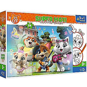Puzzle 24 Super Maxi Trefl: Rainbow 44 Cats