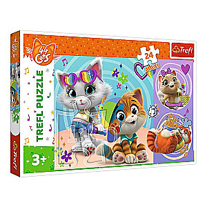 Puzzle 24 Maxi Trefl: Rainbow 44 cats