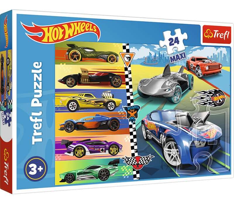 Puzzle 24 Maxi Trefl: Fast Hot Wheels