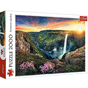 Puzzle 2000 Trefl: Háifoss Waterfall, Iceland