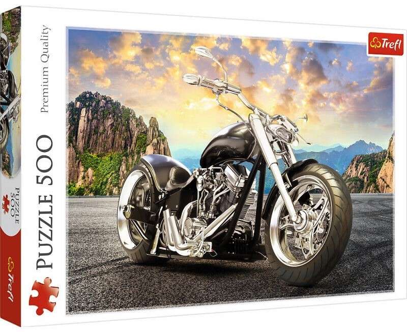 Puzzle 500 Trefl: Black motorcycle