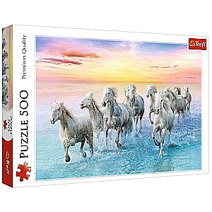 Puzzle 500 Trefl: Galloping white horses
