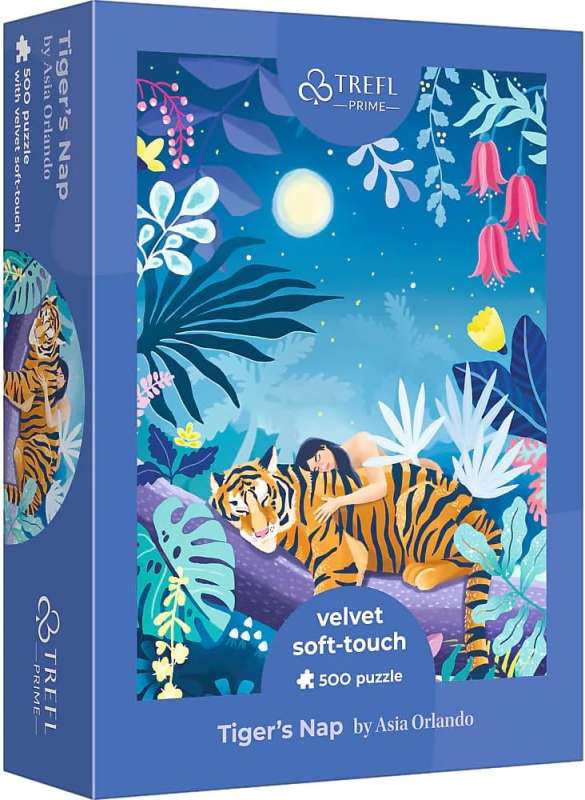 Puzzle 500 Velvet Trefl: Drzemka tygrysa