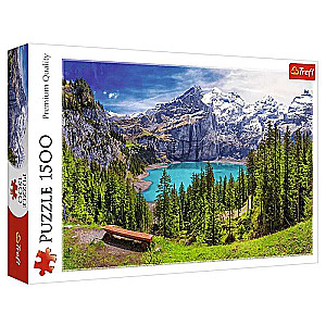 Puzzle 1500 Trefl: Lake Oeschinen, Alps, Switzerland