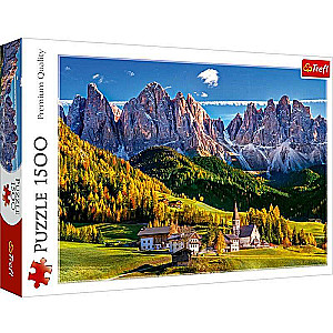 Puzzle 1500 Trefl: Val di Funes valley, Dolomites, Italy