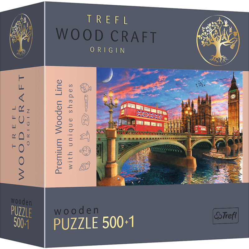 Puzzle 500+1 Trefl: Pałac Westminsterski, Big Ben