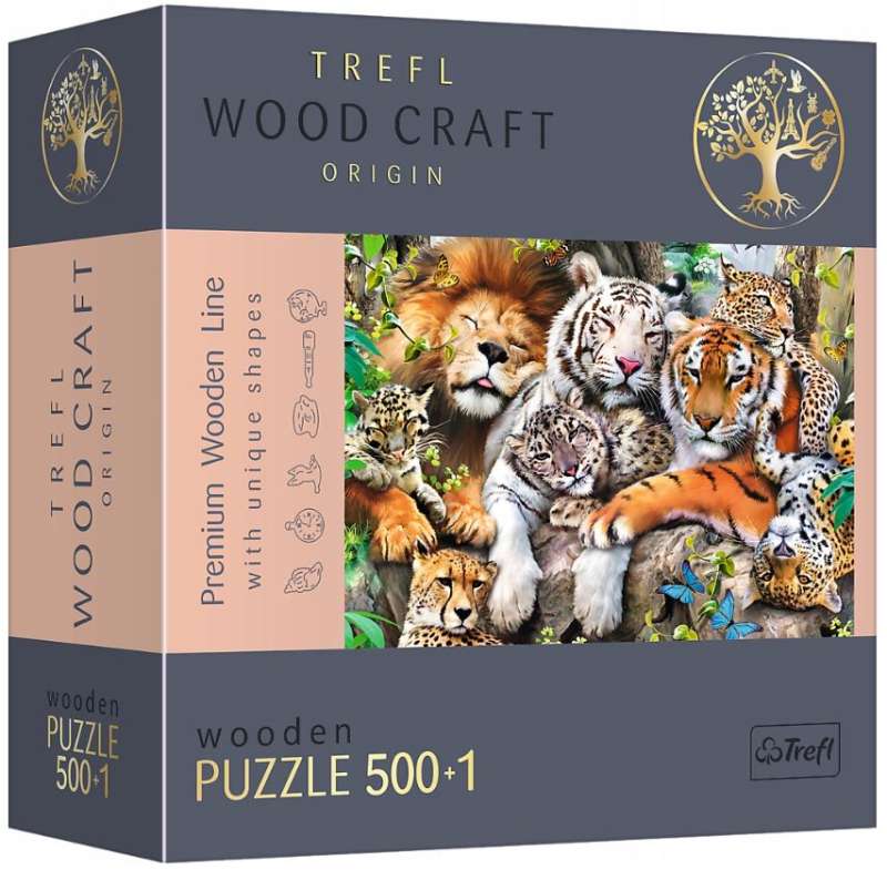 Puzzle 500+1 Trefl: Wild Cats in the Jungle