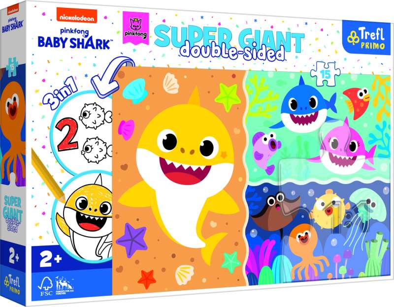 Puzzle 15 Trefl: Baby Shark