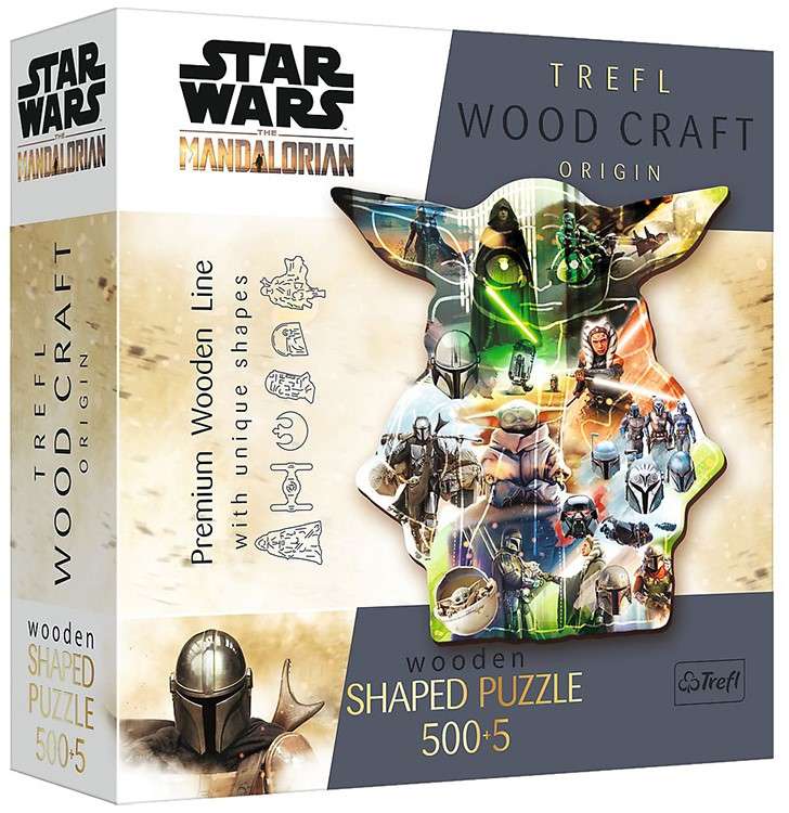 Puzzle 500+5 Drewniane Kształty Trefl: Tajemniczy Grogu