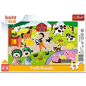 Puzzle 15 Trefl: Babies and the Bear