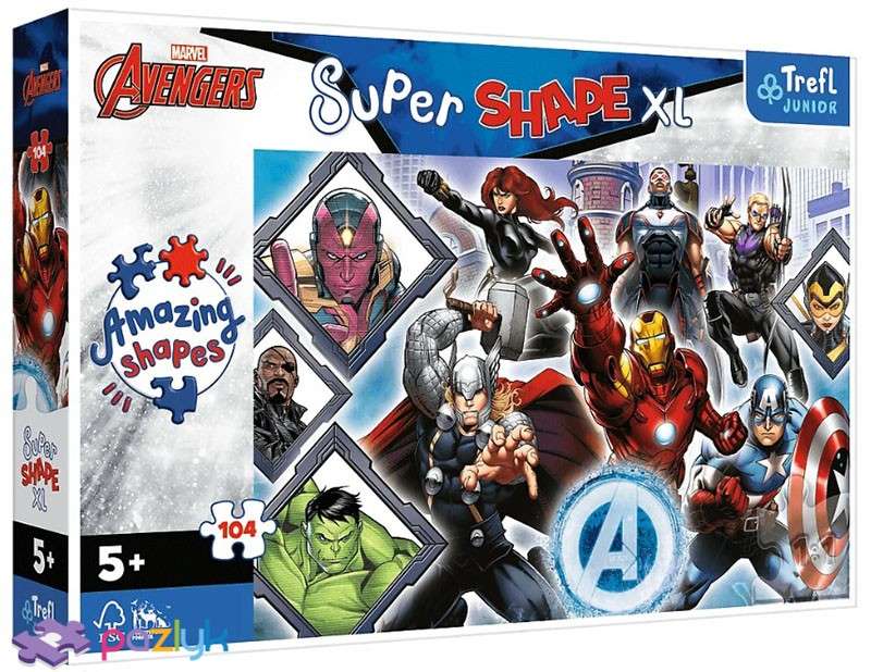 Puzzle 104 XL Trefl: Twoje ulubione Avengers