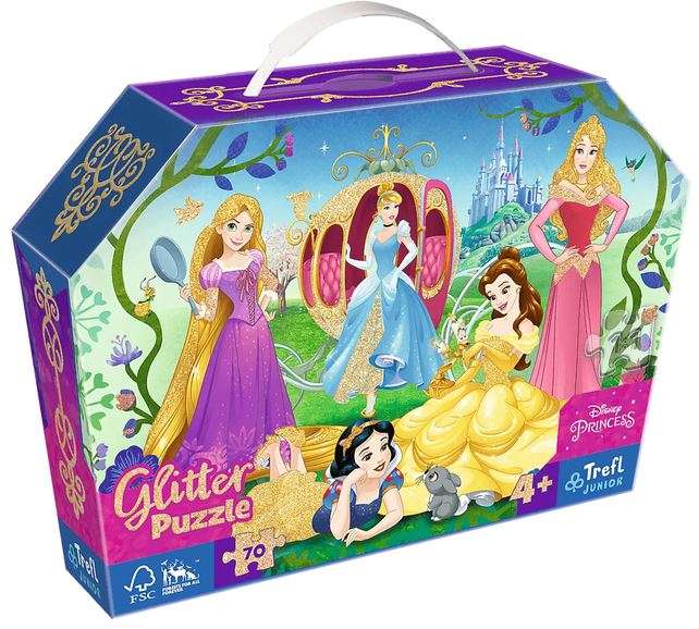 Puzzle 70 Glitter Trefl: Disney Princess