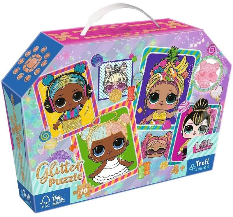 Puzzle 70 Glitter Trefl: LOL Surprise!