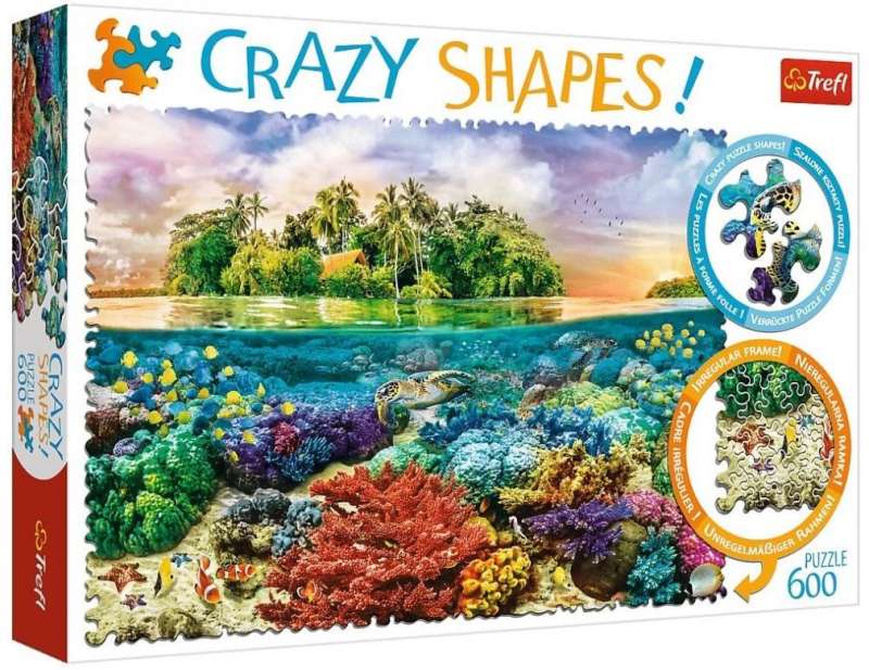 Puzzle 600 Crazy Shapes Trefl: Tropikalna wyspa