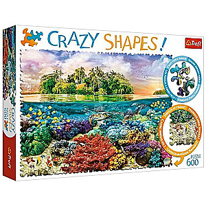 Puzzle 600 Crazy Shapes Trefl: Tropical island